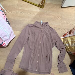 Define jacket taupetastic with rose gold zipper